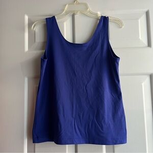 Chicos Microfiber Tank Top Size 1 (US Women’s Medium Equivalent) in Blue